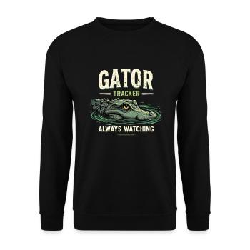 Alligator Crocodile Reptile Enthusiast Swamp - Unisex Sweatshirt - black - Front - Alina (178cm) & Michal (187cm)