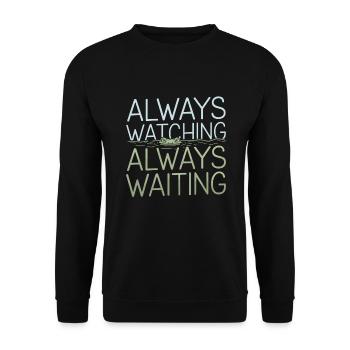 Alligator Crocodile Reptile Enthusiast Swamp - Unisex Sweatshirt - black - Front - Alina (178cm) & Michal (187cm)