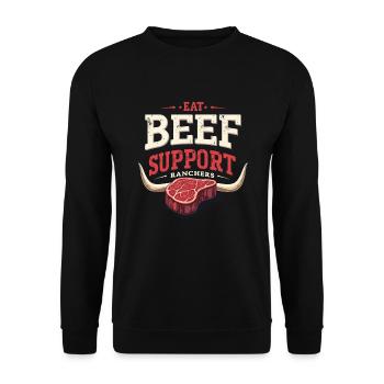 Bovins Éleveur Éleveur Éleveur Éleveur Mode de vie - Sweat-shirt Unisexe - noir - Devant - Alina (178cm) & Michal (187cm)