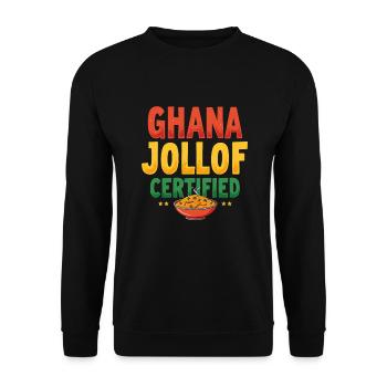 Riz Jollof Cuisine d’Afrique de l’Ouest Nigériane - Sweat-shirt Unisexe - noir - Devant - Alina (178cm) & Michal (187cm)