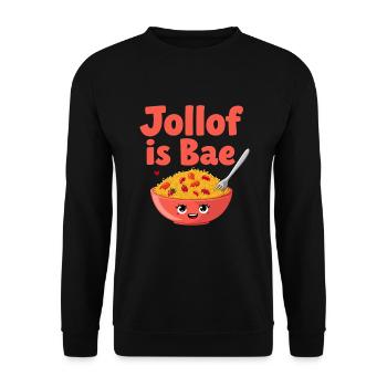 Riz Jollof Cuisine d’Afrique de l’Ouest Nigériane - Sweat-shirt Unisexe - noir - Devant - Alina (178cm) & Michal (187cm)