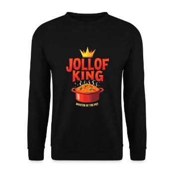 Riz Jollof Cuisine d’Afrique de l’Ouest Nigériane - Sweat-shirt Unisexe - noir - Devant - Alina (178cm) & Michal (187cm)