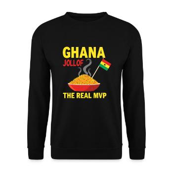 Riz Jollof Cuisine d’Afrique de l’Ouest Nigériane - Sweat-shirt Unisexe - noir - Devant - Alina (178cm) & Michal (187cm)