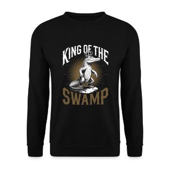 Alligator Crocodile Reptile Enthusiast Swamp - Unisex Sweatshirt - black - Front - Alina (178cm) & Michal (187cm)