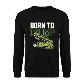 Alligator Crocodile Reptile Enthusiast Swamp - Unisex Sweatshirt - black - Front - Alina (178cm) & Michal (187cm)