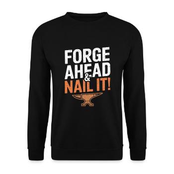 Farrier Horse Hoof Care Specialist Horseshoe - Unisex Sweatshirt - black - Front - Alina (178cm) & Michal (187cm)