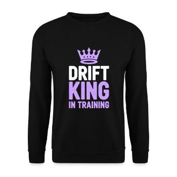 Drift automobile, course automobile, drift automobile - Sweat-shirt Unisexe - noir - Devant - Alina (178cm) & Michal (187cm)