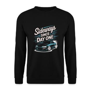 Drift automobile, course automobile, drift automobile - Sweat-shirt Unisexe - noir - Devant - Alina (178cm) & Michal (187cm)