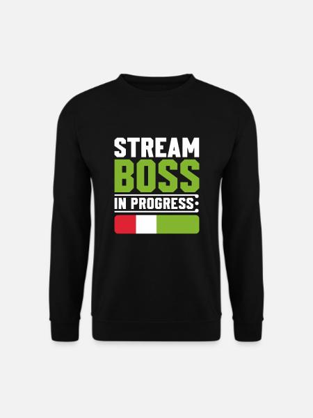 Gaming Streamer Live-streaming Gamer Inhalte - Unisex Pullover - Schwarz