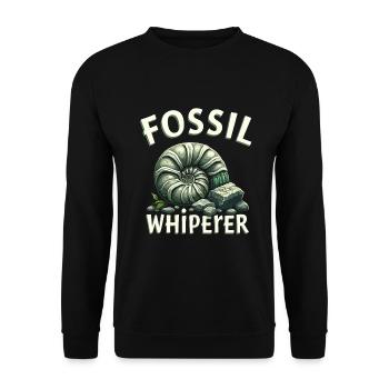 Ammonite fossilisée Collector Préhistorique - Sweat-shirt Unisexe - noir - Devant - Alina (178cm) & Michal (187cm)