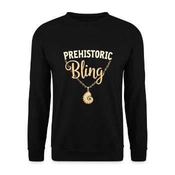 Ammonite fossilisée Collector Préhistorique - Sweat-shirt Unisexe - noir - Devant - Alina (178cm) & Michal (187cm)