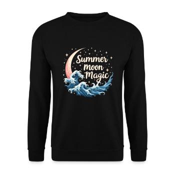 Été, Sorcières, Plage, Sorcière, Esthétique, Soleil, Magie - Sweat-shirt Unisexe - noir - Devant - Alina (178cm) & Michal (187cm)