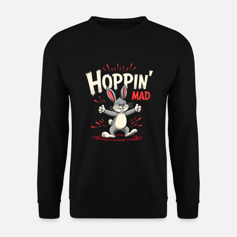 Lapin Conception d’animaux sarcastiques - Sweat-shirt Unisexe - noir