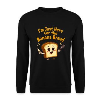 Banana Bread Lover Baking Enthusiast Cozy - Unisex Sweatshirt - black - Front - Alina (178cm) & Michal (187cm)