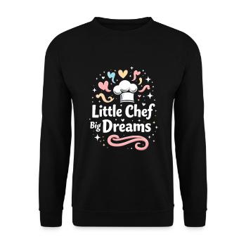 Junior Baking Candidate Young Chef Baking - Unisex Sweatshirt - black - Front - Alina (178cm) & Michal (187cm)