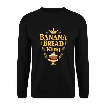 Banana Bread Lover Baking Enthusiast Cozy - Unisex Sweatshirt - black - Front - Alina (178cm) & Michal (187cm)