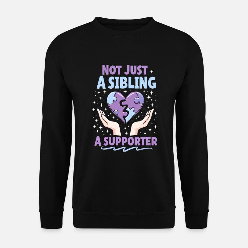 Autismus -geschwister - Unisex Pullover - Schwarz