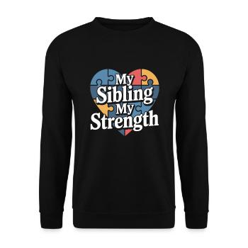 Frères et sœurs autistes - Sweat-shirt Unisexe - noir - Devant - Alina (178cm) & Michal (187cm)