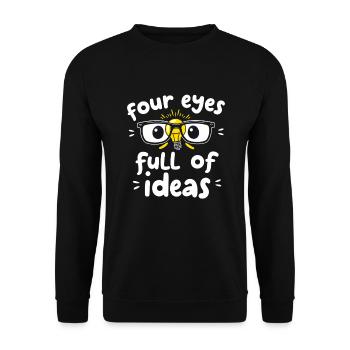 Stylish Specifications Children's Glasses Pride - Unisex Sweatshirt - black - Front - Alina (178cm) & Michal (187cm)