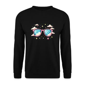 Stylish Specifications Children's Glasses Pride - Unisex Sweatshirt - black - Front - Alina (178cm) & Michal (187cm)