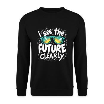 Stylish Specifications Children's Glasses Pride - Unisex Sweatshirt - black - Front - Alina (178cm) & Michal (187cm)