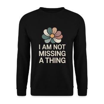 childfree by choice proudly childless - Unisex Sweatshirt - black - Front - Alina (178cm) & Michal (187cm)