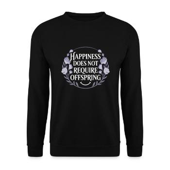 childfree by choice proudly childless - Unisex Sweatshirt - black - Front - Alina (178cm) & Michal (187cm)