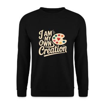 childfree by choice proudly childless - Unisex Sweatshirt - black - Front - Alina (178cm) & Michal (187cm)