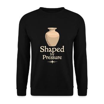 Poterie classe argile artiste céramique atelier roue - Sweat-shirt Unisexe - noir - Devant - Alina (178cm) & Michal (187cm)