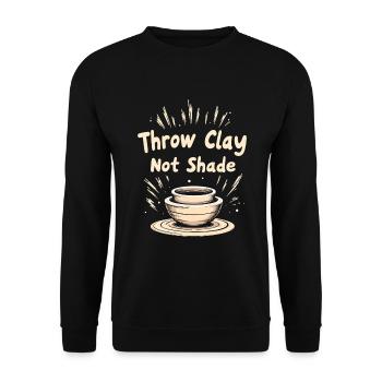 Poterie classe argile artiste céramique atelier roue - Sweat-shirt Unisexe - noir - Devant - Alina (178cm) & Michal (187cm)
