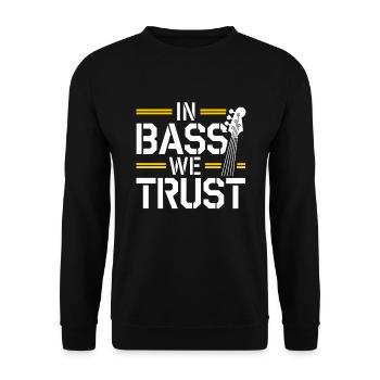 Bass Gitarrist Musiker Gear Funk Rock Jazz - Unisex Pullover - Schwarz - Vorne - Alina (178cm) & Michal (187cm)