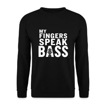 Basse, Guitariste, Musicien, Matériel, Funk, Rock, Jazz - Sweat-shirt Unisexe - noir - Devant - Alina (178cm) & Michal (187cm)