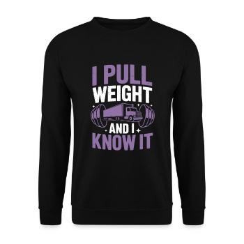 Women In Trucking Female Trucker Pride - Sweat-shirt Unisexe - noir - Devant - Alina (178cm) & Michal (187cm)