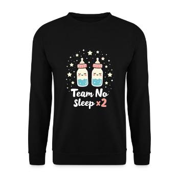 Twin Mom Life Double Trouble Parents Power - Unisex Sweatshirt - black - Front - Alina (178cm) & Michal (187cm)