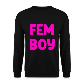 Femboy - Unisex Sweatshirt - black - Front - Alina (178cm) & Michal (187cm)