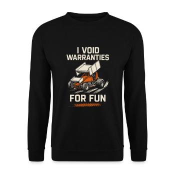 Sprint Car Racing Dirt Track Speed Oval Race - Unisex Sweatshirt - black - Front - Alina (178cm) & Michal (187cm)