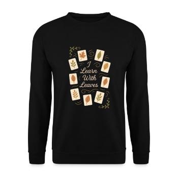 Herbal Healing Roots Natural Wisdom - Unisex Sweatshirt - black - Front - Alina (178cm) & Michal (187cm)