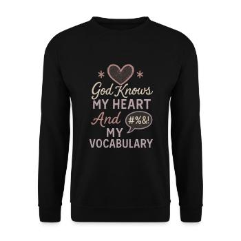 Maman chrétienne Foi Humour Erreurs bénies - Sweat-shirt Unisexe - noir - Devant - Alina (178cm) & Michal (187cm)