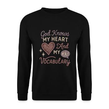 Christian Mom Faith Humor Mistakes - Unisex Sweatshirt - black - Front - Alina (178cm) & Michal (187cm)