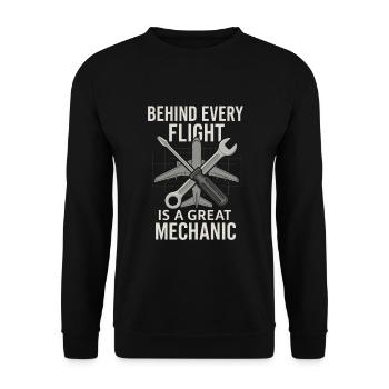 Aviation Mechanic Faa Humor Aircraft Technician - Unisex Pullover - Schwarz - Vorne - Alina (178cm) & Michal (187cm)
