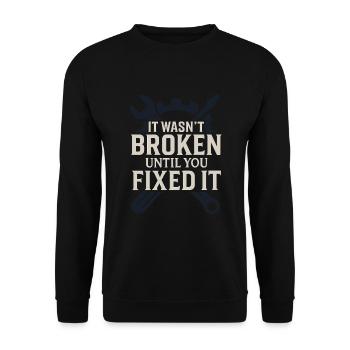 Aviation Mechanic Faa Humor Aircraft Technician - Unisex Pullover - Schwarz - Vorne - Alina (178cm) & Michal (187cm)