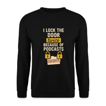 Murderino Fan Forensic Humor - Unisex Sweatshirt - black - Front - Alina (178cm) & Michal (187cm)