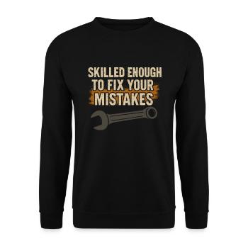 Diesel mechanics Proud mechanics - Unisex Sweatshirt - black - Front - Alina (178cm) & Michal (187cm)