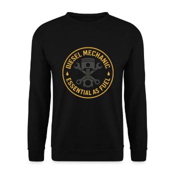 Diesel mechanics Proud mechanics - Unisex Sweatshirt - black - Front - Alina (178cm) & Michal (187cm)