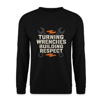 Diesel mechanics Proud mechanics - Unisex Sweatshirt - black - Front - Alina (178cm) & Michal (187cm)