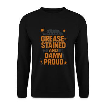 Diesel mechanics Proud mechanics - Unisex Sweatshirt - black - Front - Alina (178cm) & Michal (187cm)