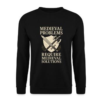 History Historian Humor Weird History History Nerd - Unisex Sweatshirt - black - Front - Alina (178cm) & Michal (187cm)