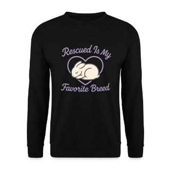 Lapin Maman Lapin Sauvetage Adopter, Acheter - Sweat-shirt Unisexe - noir - Devant - Alina (178cm) & Michal (187cm)