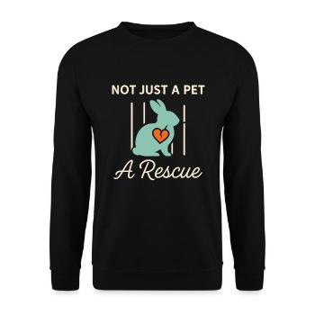 Lapin Maman Lapin Sauvetage Adopter, Acheter - Sweat-shirt Unisexe - noir - Devant - Alina (178cm) & Michal (187cm)