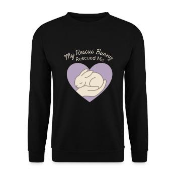 Lapin Maman Lapin Sauvetage Adopter, Acheter - Sweat-shirt Unisexe - noir - Devant - Alina (178cm) & Michal (187cm)